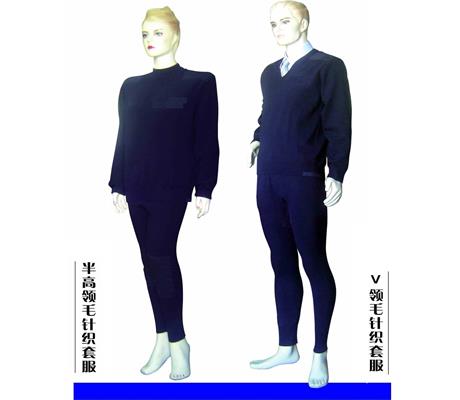 半高領(lǐng)毛針織套服